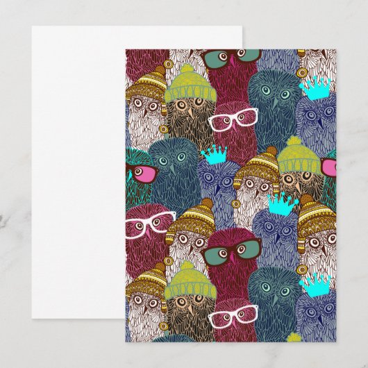 Owl in kroon menu (Voorkant / Achterkant)