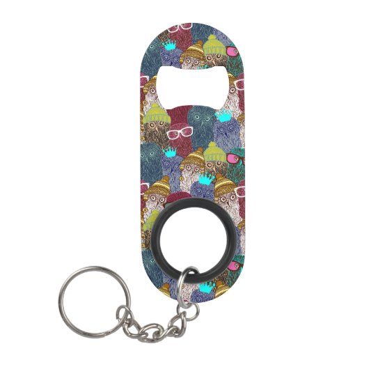 Owl in kroon mini flessenopener (Voorkant)