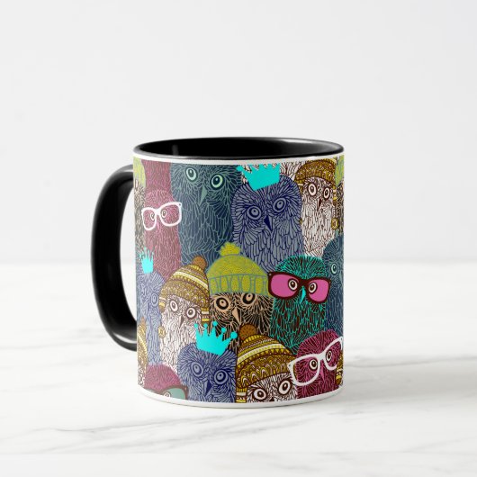 Owl in kroon mok (Voorkant links)