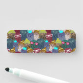 Owl in kroon naamplaatje (In situ)