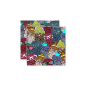 Owl in kroon notitiekaartje (Voorkant / Achterkant in situ)