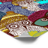 Owl in kroon poster (Hoek)