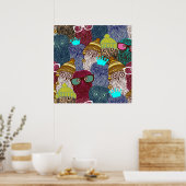 Owl in kroon poster (Keuken)