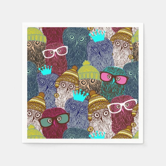 Owl in kroon servet (Voorkant)
