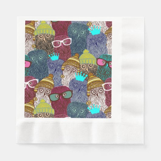 Owl in kroon servet (Voorkant)