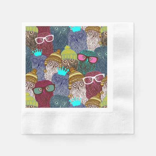 Owl in kroon servet (Voorkant)