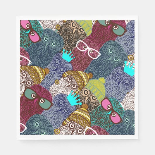 Owl in kroon servet (Voorkant)