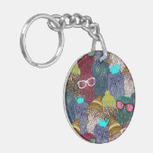 Owl in kroon sleutelhanger (Voorkant Links)