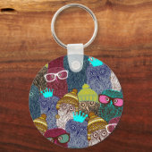 Owl in kroon sleutelhanger (Voorkant)