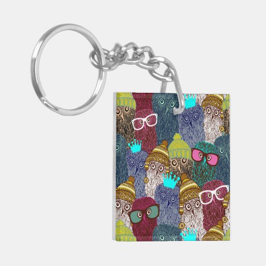 Owl in kroon sleutelhanger (Voorkant Links)