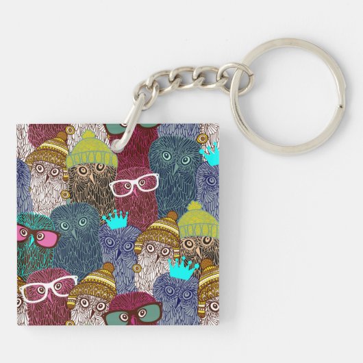 Owl in kroon sleutelhanger (Achterkant)