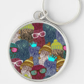 Owl in kroon sleutelhanger (Voorkant)