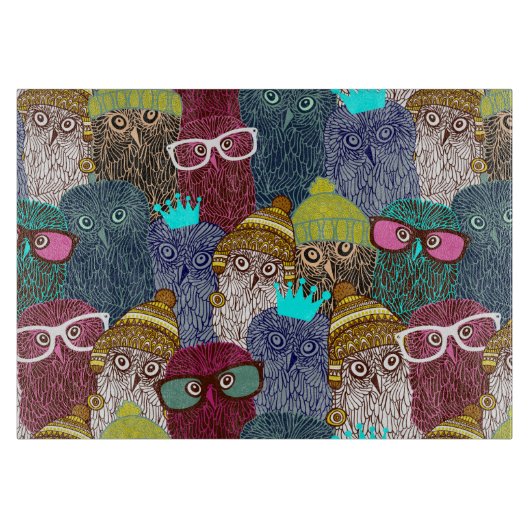 Owl in kroon snijplank (Voorkant)