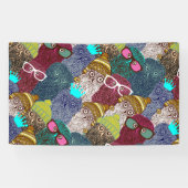 Owl in kroon spandoek (Horizontaal)