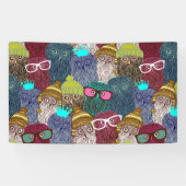 Owl in kroon spandoek (Horizontaal)