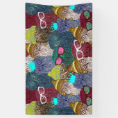 Owl in kroon spandoek (Verticaal)