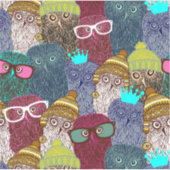 Owl in kroon sticker (Voorkant)