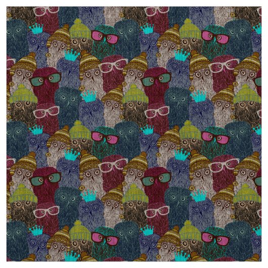 Owl in kroon stof (Swatch)