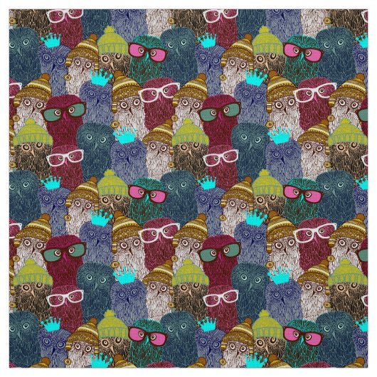 Owl in kroon stof (Swatch)