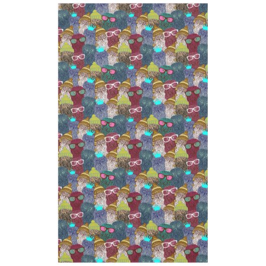 Owl in kroon tafelkleed (Voorkant)