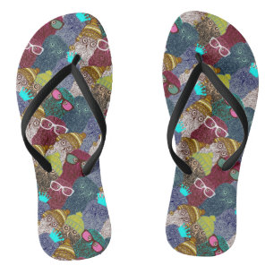 Owl in kroon teenslippers