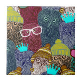 Owl in kroon tegeltje (Voorkant)