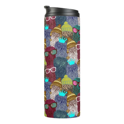 Owl in kroon thermosbeker (Geroteerd rechts)