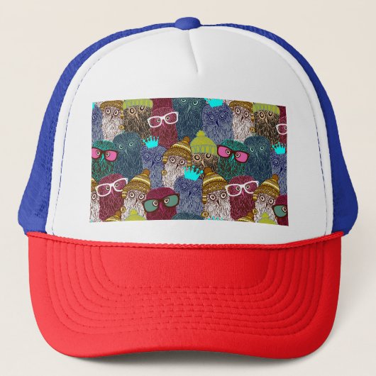 Owl in kroon trucker pet (Voorkant)
