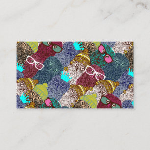 Owl in kroon visitekaartje