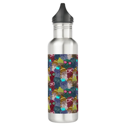 Owl in kroon waterfles (Links)