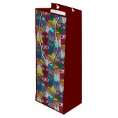 Owl in kroon wijn cadeautas (Achterkant Gekanteld)