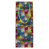 Owl in kroon wijn cadeautas (Achterkant)