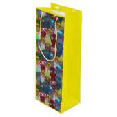 Owl in kroon wijn cadeautas (Voorkant Gekanteld)