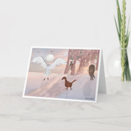 Owl in Montreal LeeMarie's Creative Design Holiday Feestdagen Kaart