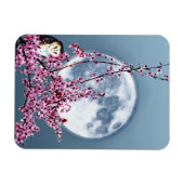 Owl in plum Tree Magneet (Horizontaal)