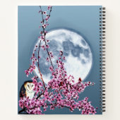 Owl in plum Tree Notitieboek (Achterkant)