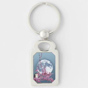 Owl in plum Tree Sleutelhanger