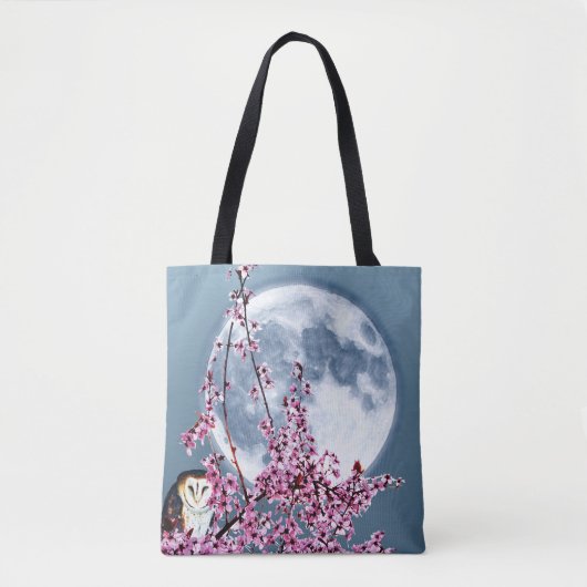 Owl in plum Tree Tote Bag (Voorkant)