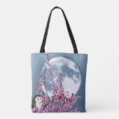 Owl in plum Tree Tote Bag (Achterkant)