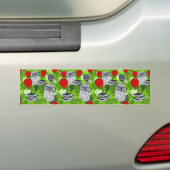 Owl in rode rozen bumpersticker (Op auto)