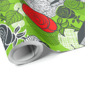 Owl in rode rozen cadeaupapier (Rol Hoek)