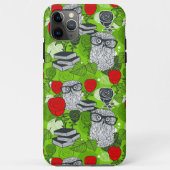Owl in rode rozen Case-Mate iPhone case (Achterkant)