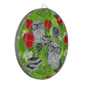 Owl in rode rozen dartbord (Voorkant Links)