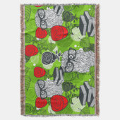 Owl in rode rozen deken (Voorkant Verticaal)