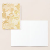 Owl in rode rozen folie kaarten (Display)