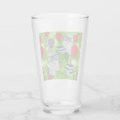 Owl in rode rozen glas (Achterkant)