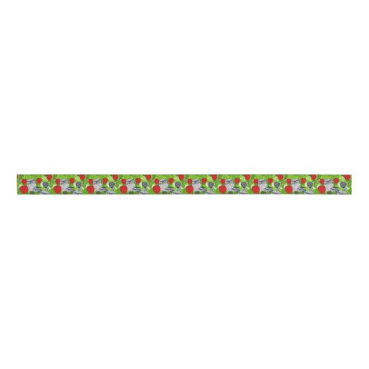 Owl in rode rozen grosgrain lint (Voorkant)