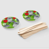 Owl in rode rozen handwaaier (Niet-gemonteerd)