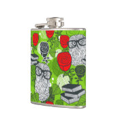 Owl in rode rozen heupfles (Links)