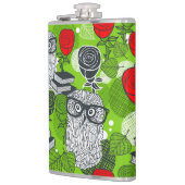 Owl in rode rozen heupfles (Links)